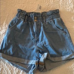 H&M Denim Paper-Bag shorts